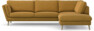 Madison Lux - 3-sits soffa med divan höger - Gul