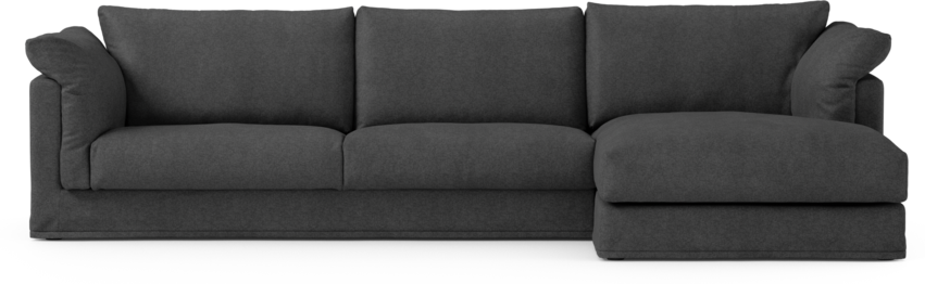 Cherrie Klädsel - Klädsel till 3-sits med schäslong höger - Svart