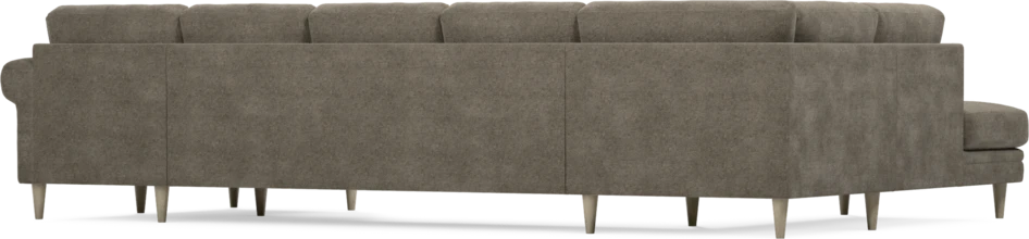 Eden - 3-sits soffa med divan vänster och schäslong höger - Brun