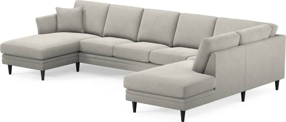 Eden - 3-sits soffa med schäslong vänster och divan höger - Grå