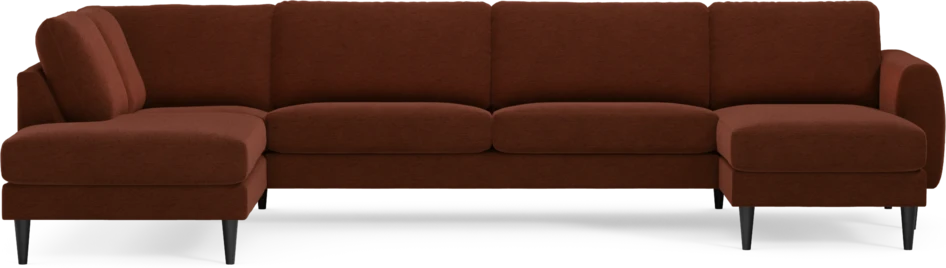 Bridge - 3-sits soffa med divan vänster och schäslong höger - Orange