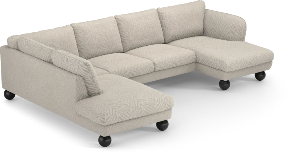 Madison Lux - 2-sits soffa med divan vänster och schäslong höger - Vit