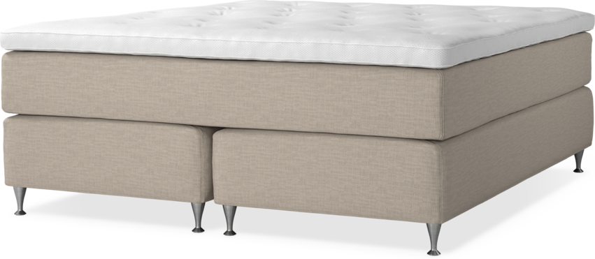 Delux Exclusive - Kontinentalsäng, dubbelsäng med bäddmadrass - Beige