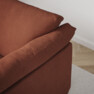 Cherrie - 3-sits soffa, hel dyna och kappa - Orange