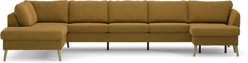 County - 4-sits soffa med divan vänster och schäslong höger - Gul