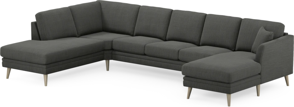 Eden - 3-sits soffa med divan vänster och schäslong höger - Grå