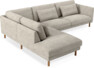 Willow - 3-sits soffa med divan vänster, fast klädsel - Beige