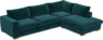 Vida Plus - 3-sits soffa med divan höger - Blå