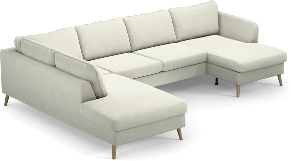 County - 3-sits soffa med divan vänster och schäslong höger - Vit