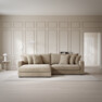 Rossi - 2-sits soffa med schäslong XL vänster - Beige