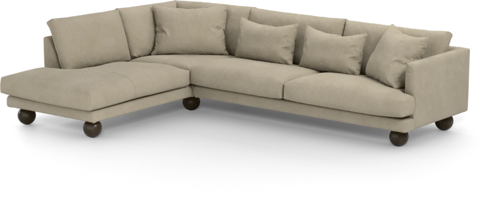 Harper - 3-sits soffa med divan vänster - Beige