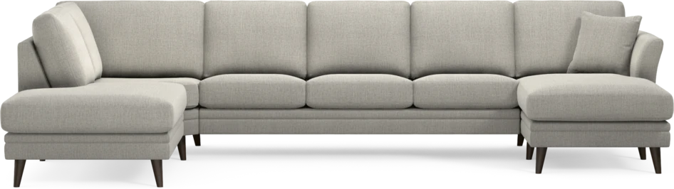 Eden - 3-sits soffa med divan vänster och schäslong höger - Grå