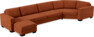 Nevada - 4-sits soffa med schäslong vänster och cosy hörn höger - Röd