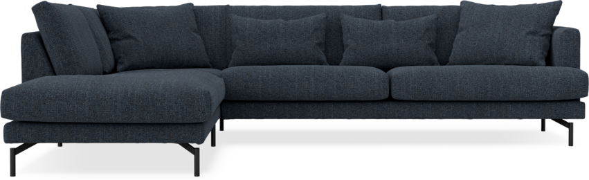 Harper - 3-sits soffa med divan vänster - Blå