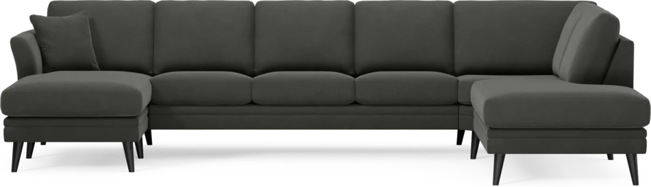 Eden - 3-sits soffa med schäslong vänster och divan höger - Grå