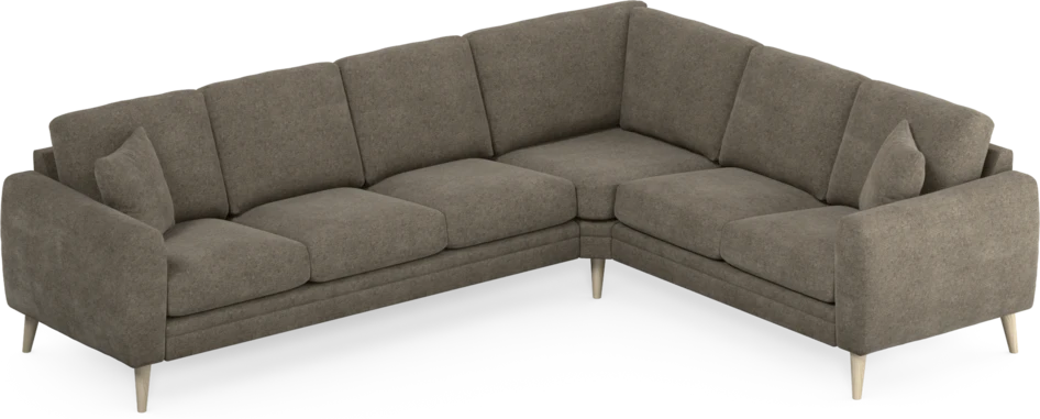 Eden - Hörnsoffa, 3+2-sits - Brun