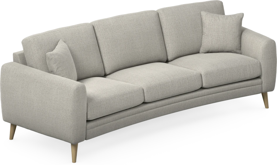 Eden - 3-sits soffa svängd - Grå