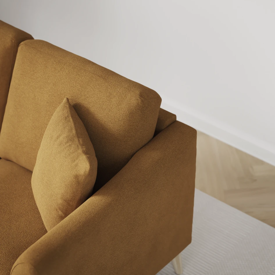 Eden - 3-sits soffa svängd - Gul