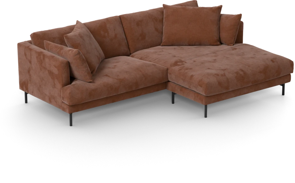Harper - 4-sits med schäslong XL höger - Orange
