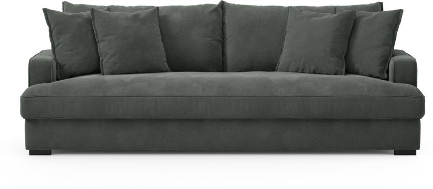Mila - 4-sits soffa, hel dyna - Grå