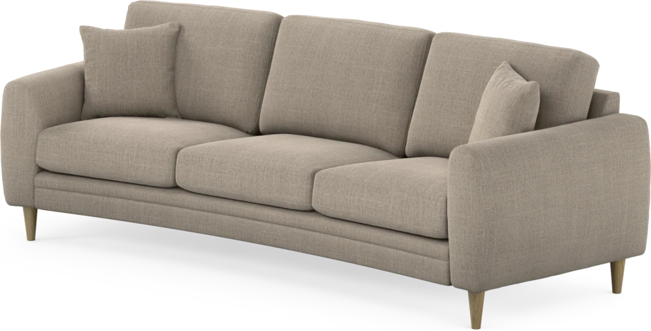 Eden - 3-sits soffa svängd - Beige