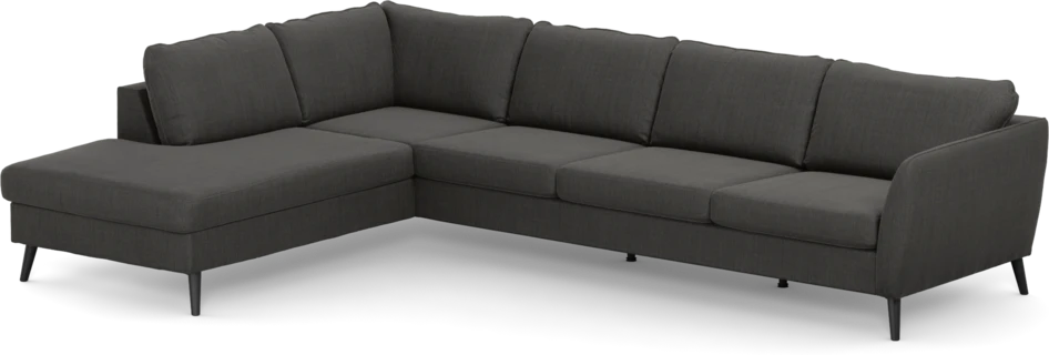 County - 3-sits soffa med divan vänster - Grå