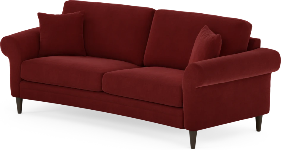 Eden - 2,5-sits soffa svängd - Röd