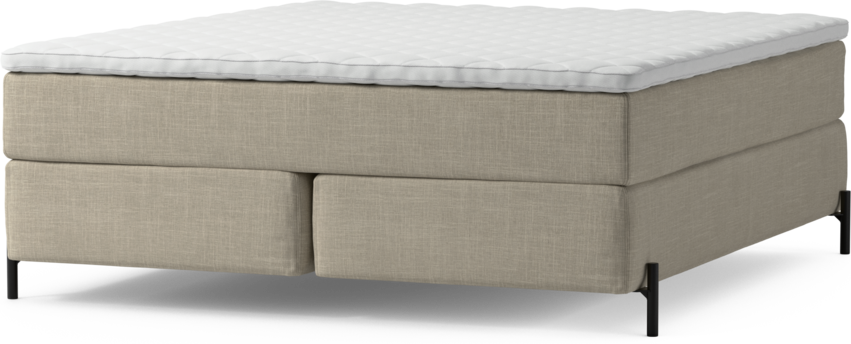 Delux Dream - Kontinentalsäng, dubbelsäng med bäddmadrass och sängben - Beige