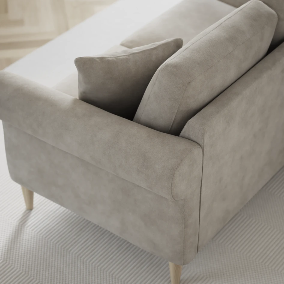 Eden - 3-sits soffa med divan vänster och schäslong höger - Grå