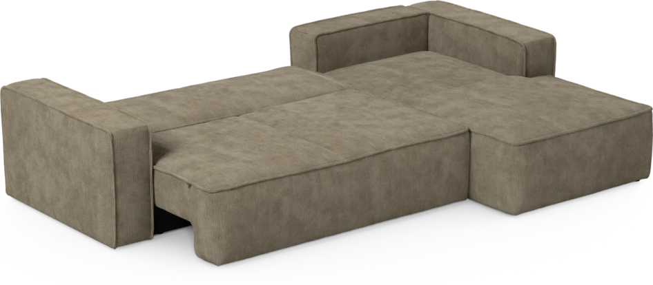 Ide - Bäddsoffa 3-sits med schäslong höger - Beige