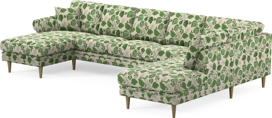 Eden - 3-sits soffa med schäslong vänster och divan höger - Flerfärgad