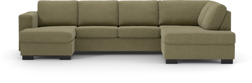 Nevada - 3-sits soffa med schäslong vänster och divan höger - Grön