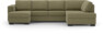 Nevada - 3-sits soffa med schäslong vänster och divan höger - Grön