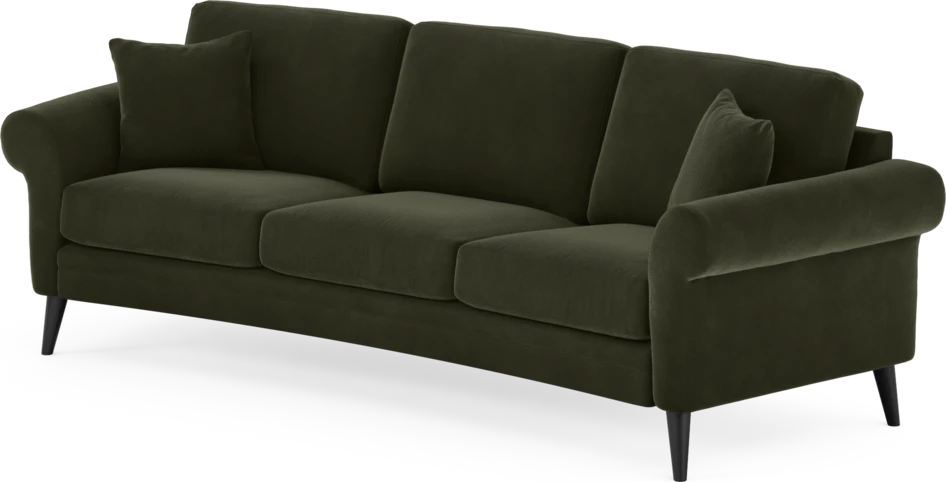 Eden - 3-sits soffa svängd - Grön