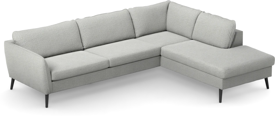 County - 2,5-sits soffa med divan höger - Grå