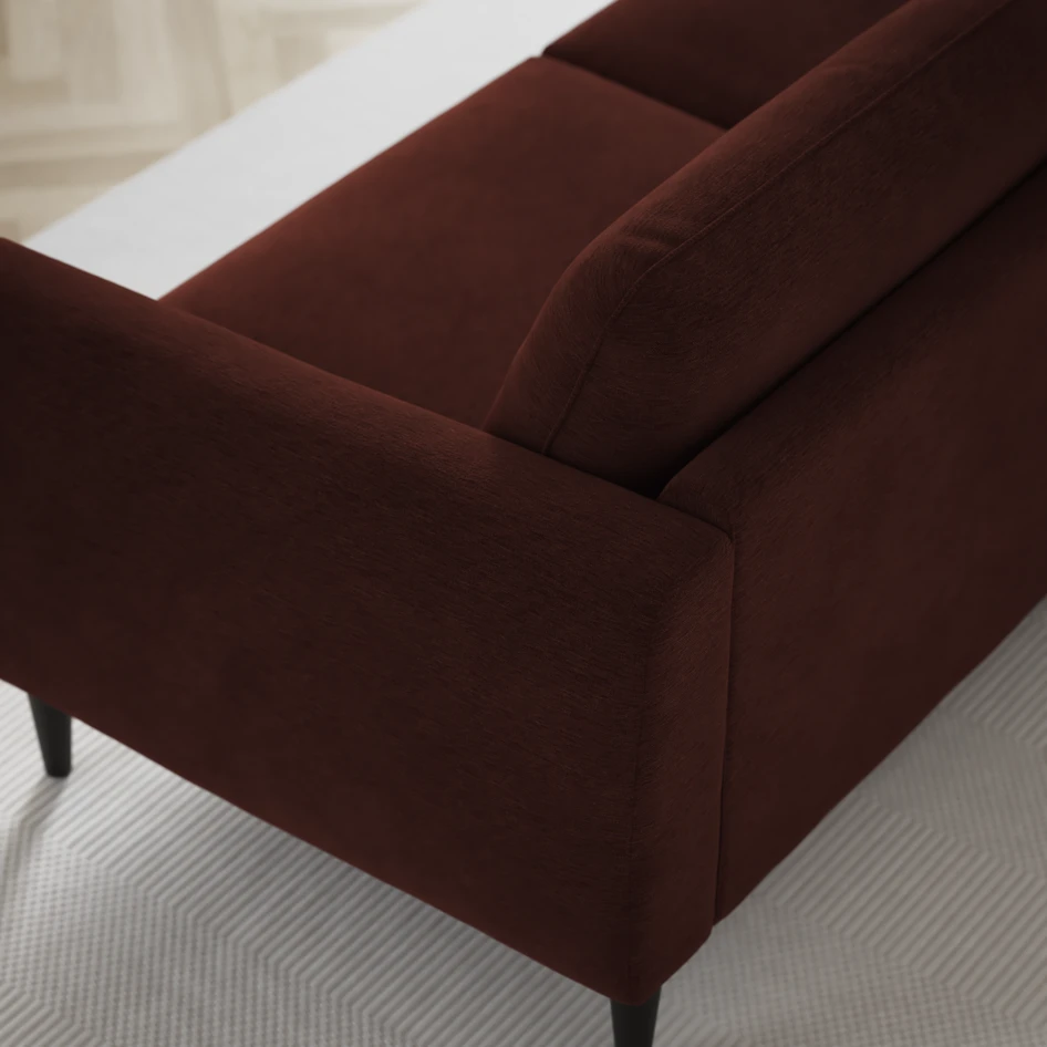 Bridge - 3-sits soffa med schäslong vänster och divan höger - Orange