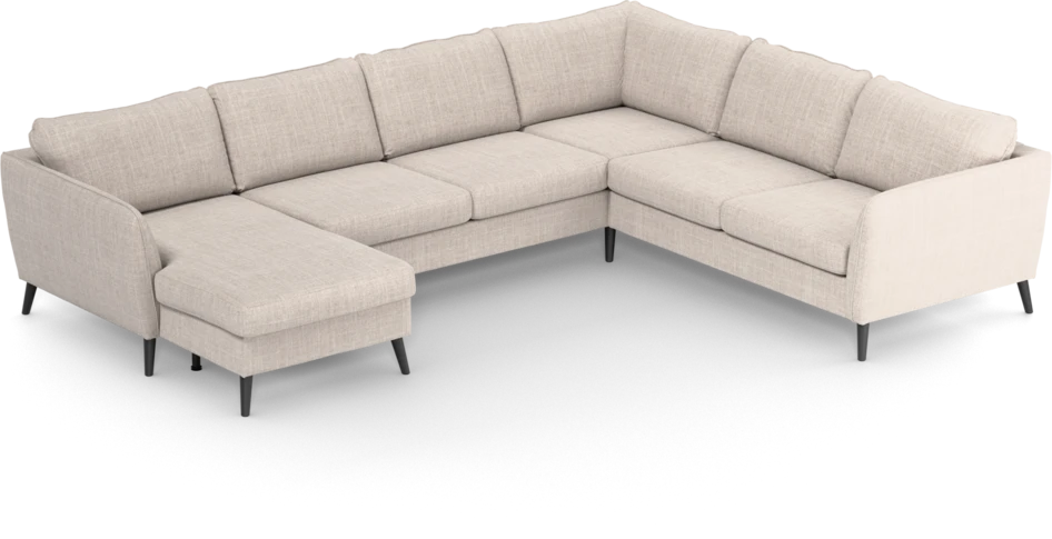 County - Hörnsoffa, 3+2-sits med schäslong vänster - Beige