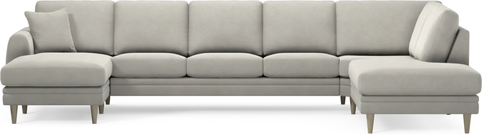 Eden - 3-sits soffa med schäslong vänster och divan höger - Grå