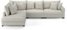 Rossi - 3-sits soffa med divan vänster - Vit