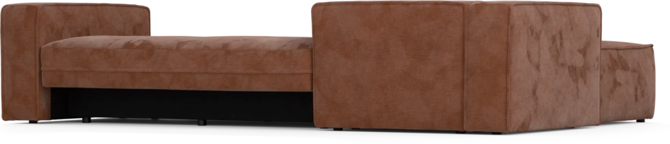 Ide - Bäddsoffa 3-sits med schäslong vänster - Orange