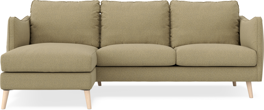 Madison Lux - 2-sits soffa med schäslong vänster - Gul