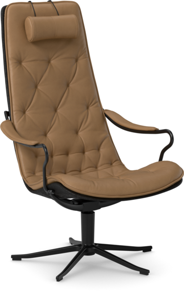 Moore - Fåtölj hög rygg - Brun