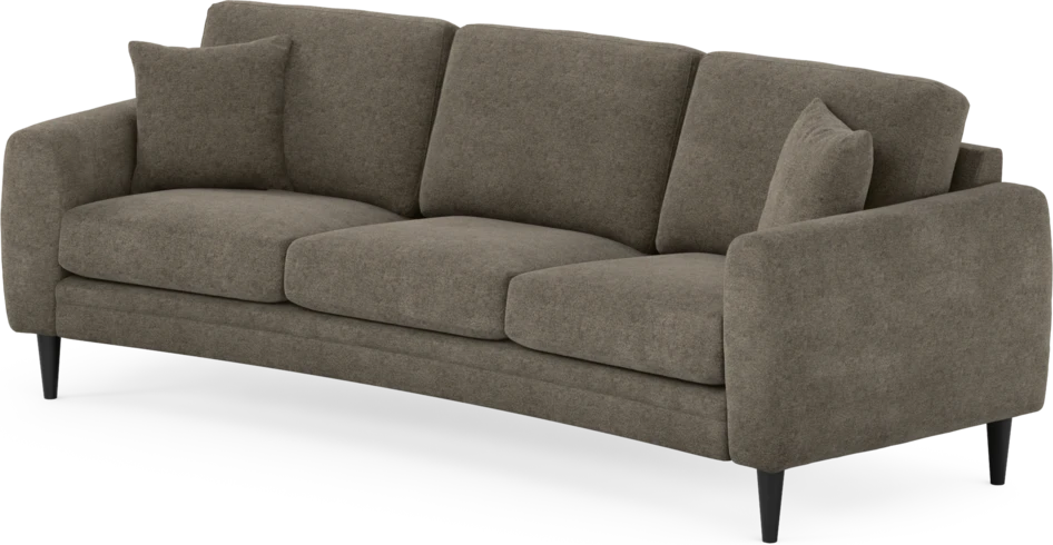 Eden - 3-sits soffa svängd - Brun