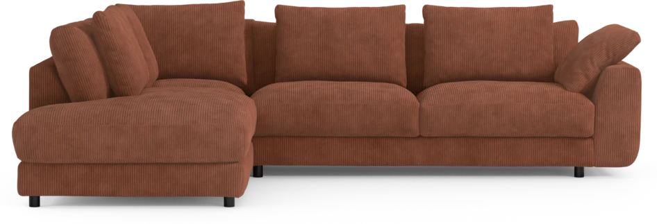 Amie - 3-sits med divan vänster - Orange