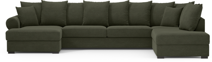 Town - 3-sits soffa med divan höger och schäslong vänster - Grön