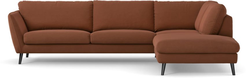 Madison Lux - 3-sits soffa med divan höger - Röd