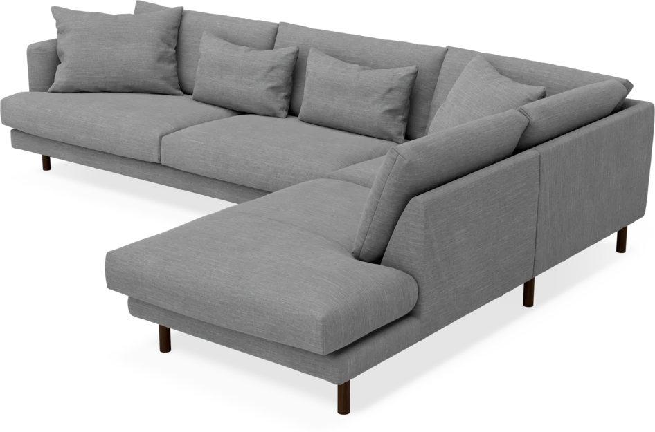 Harper - 3-sits soffa med divan höger - Grå