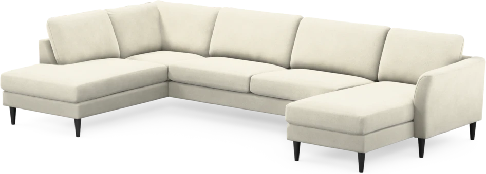 Bridge - 3-sits soffa med divan vänster och schäslong höger - Vit