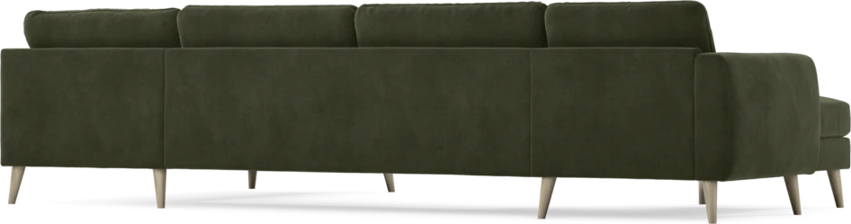 Bridge - 3-sits soffa med schäslong vänster och divan höger - Grön