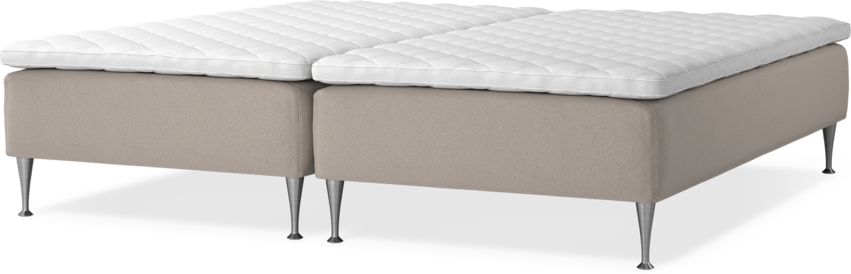Delux Sense - Ramsäng, dubbelsäng med bäddmadrass - Beige
